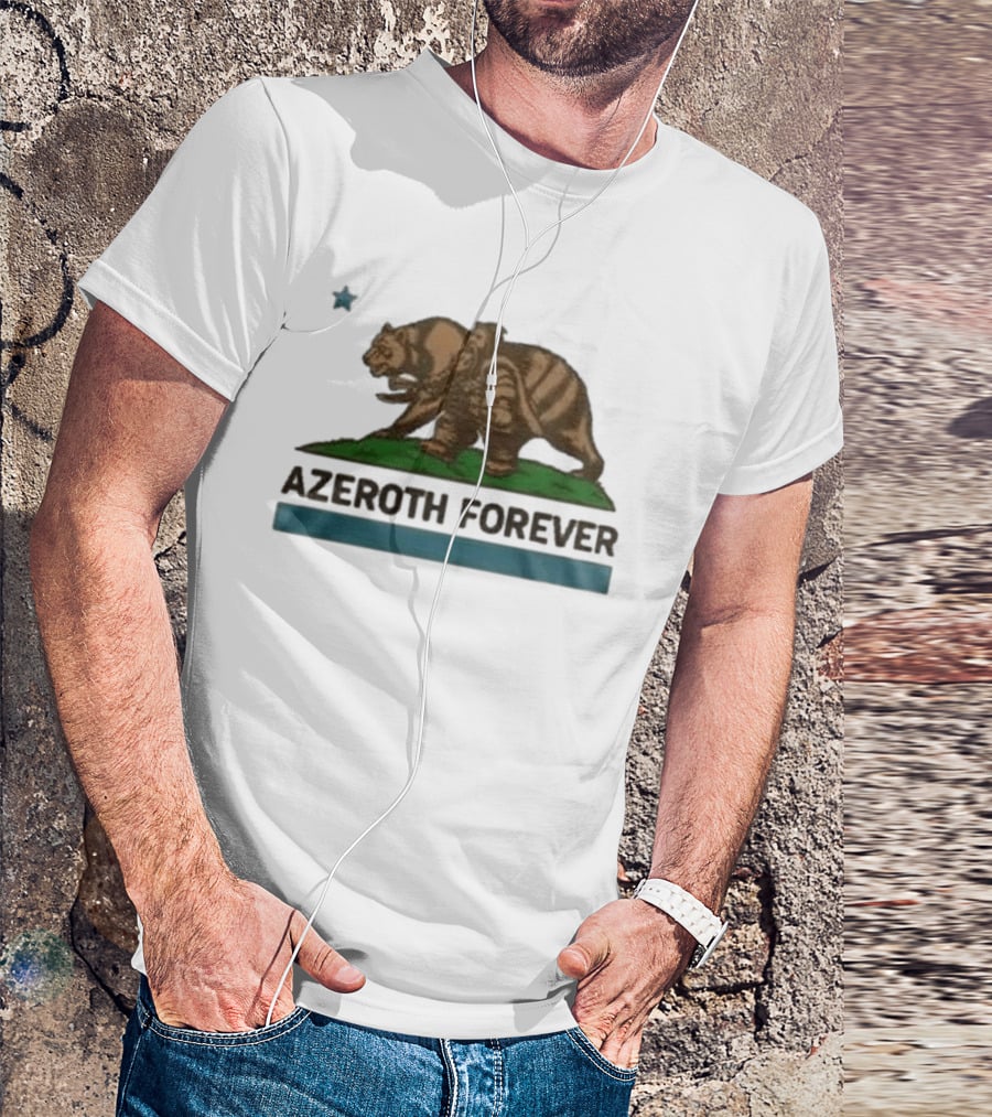 World Of Warcraft Azeroth Forever 2026 Special New California Republic Bear Warrior T-Shirt