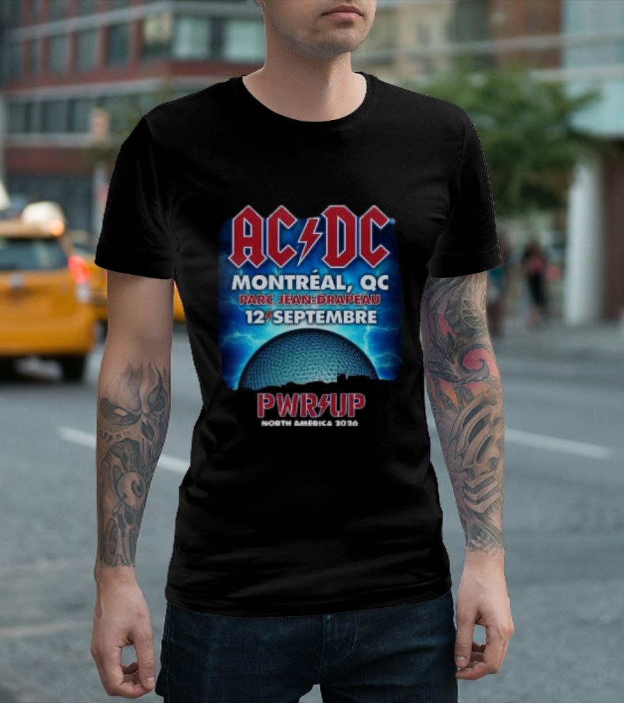 ACDC Montreal QC Parc Jean Drapeau 12 Septembre Pwr Up Tour T-Shirt