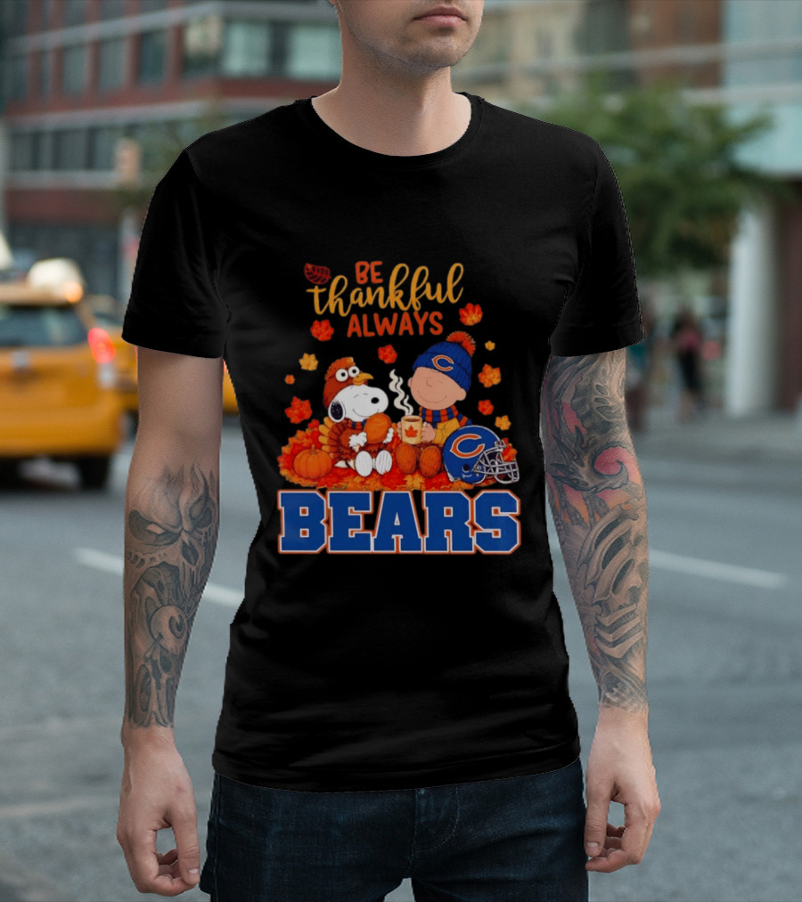 Be Thankful Always Snoopy And Charlie Brown Bears T-Shirt
