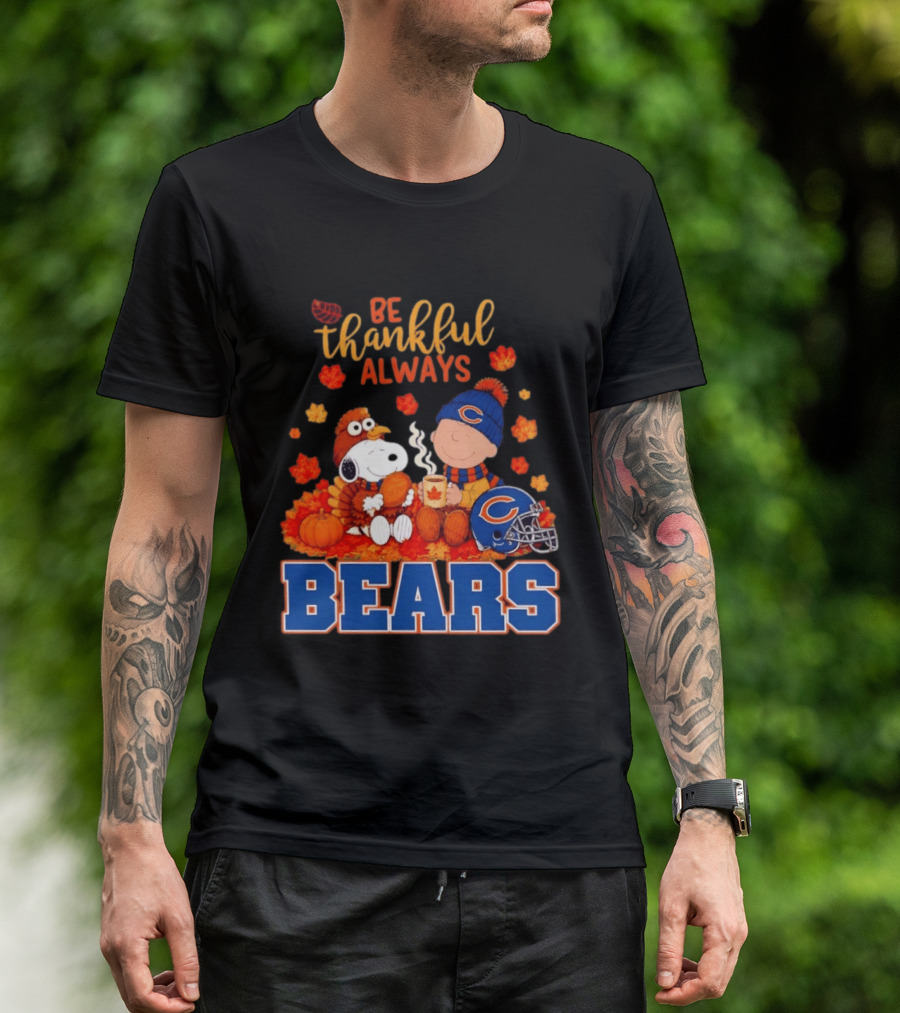 Be Thankful Always Snoopy And Charlie Brown Bears T-Shirt