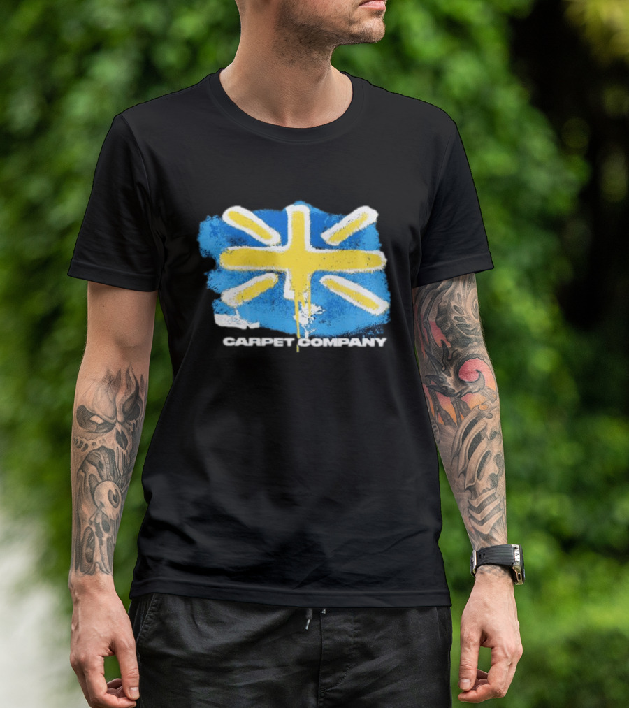 Carpet Company Union Jack Blue Yellow Cross T-Shirt