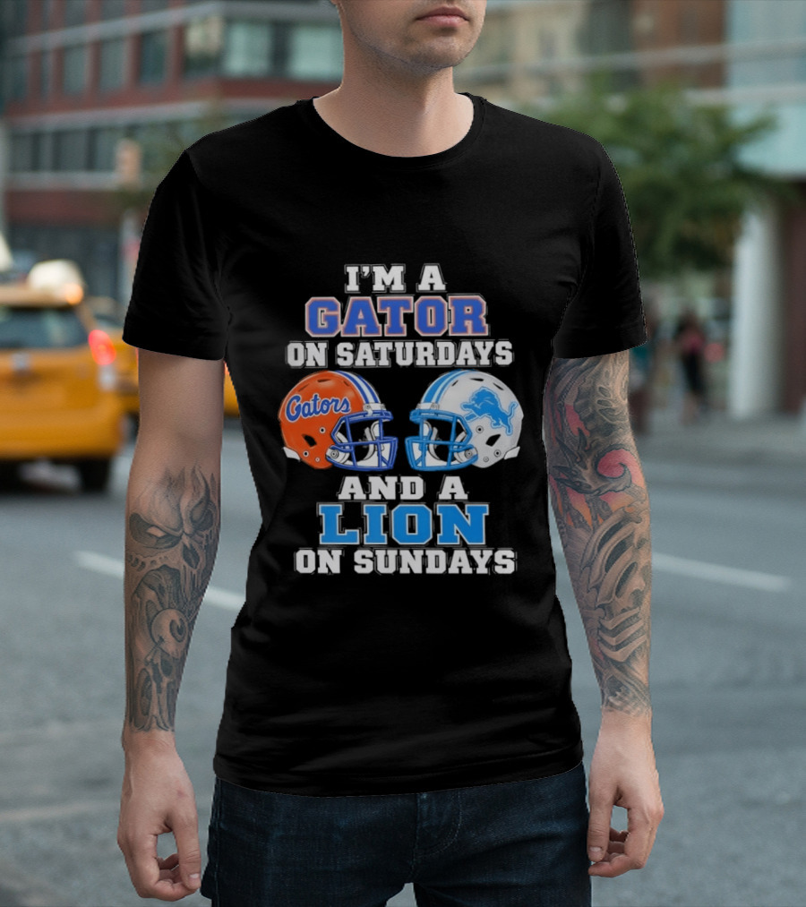 Gator Saturdays Lion Sundays Sports Fan Gear T-Shirt