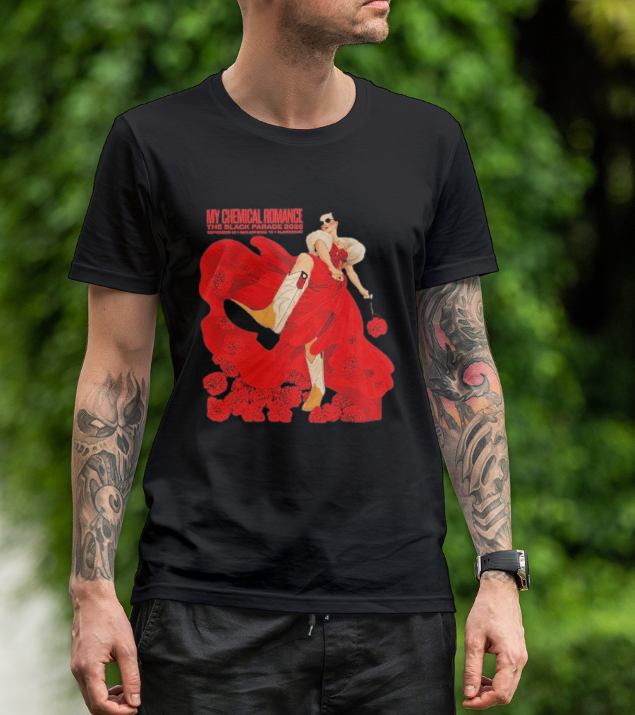 My Chemical Romance The Black Parade 2026 San Antonio September 12 Aladome Flower Dress Cowboy Boots T-Shirt
