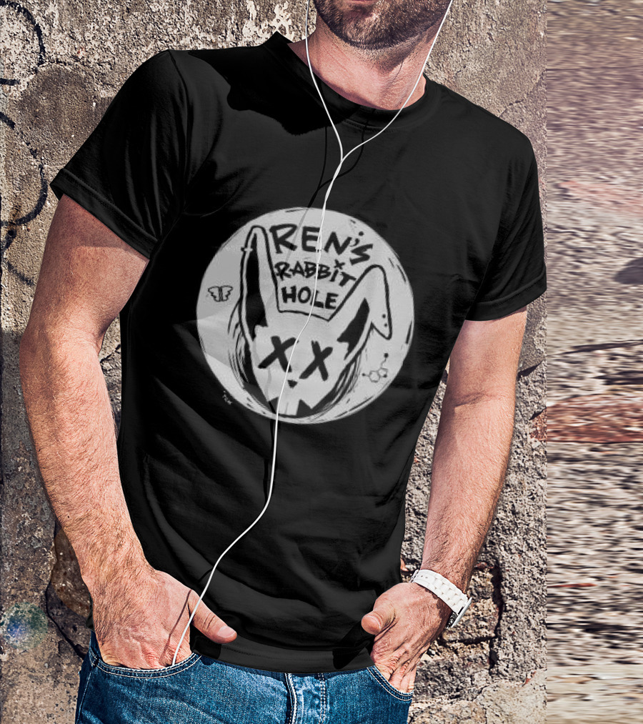 Ren's Rabbit Hole XX Bunny Graphic On Circle T-Shirt