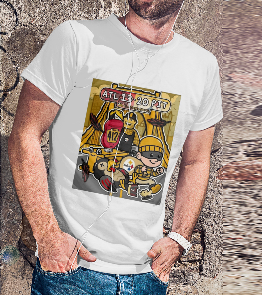 ATL 13 20 PIT CornDoggy Sports With Heinz 412 And Steelers Fan T-Shirt