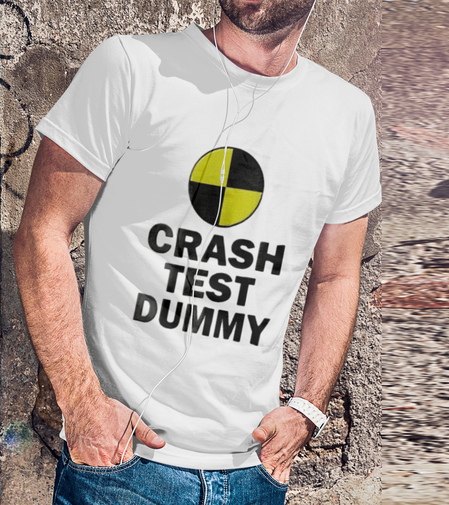 Crash Test Dummy Yellow Black Checkerboard Marker T-Shirt