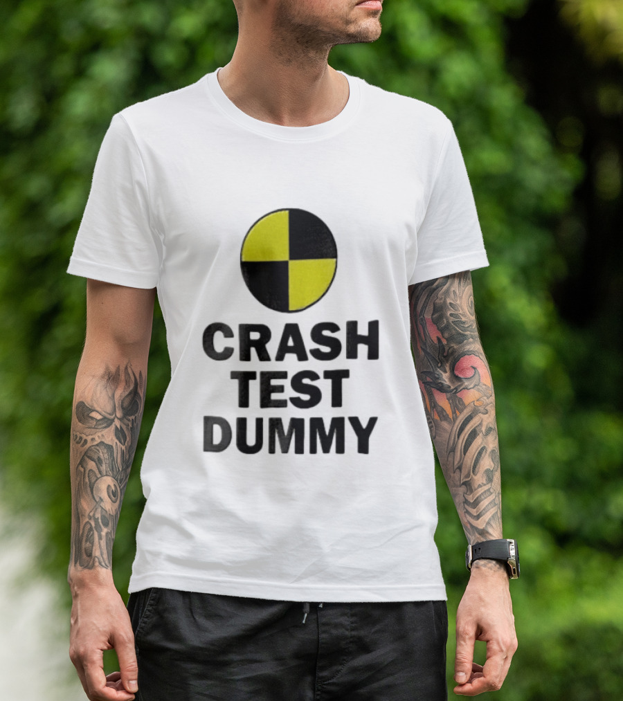 Crash Test Dummy Yellow Black Checkerboard Marker T-Shirt