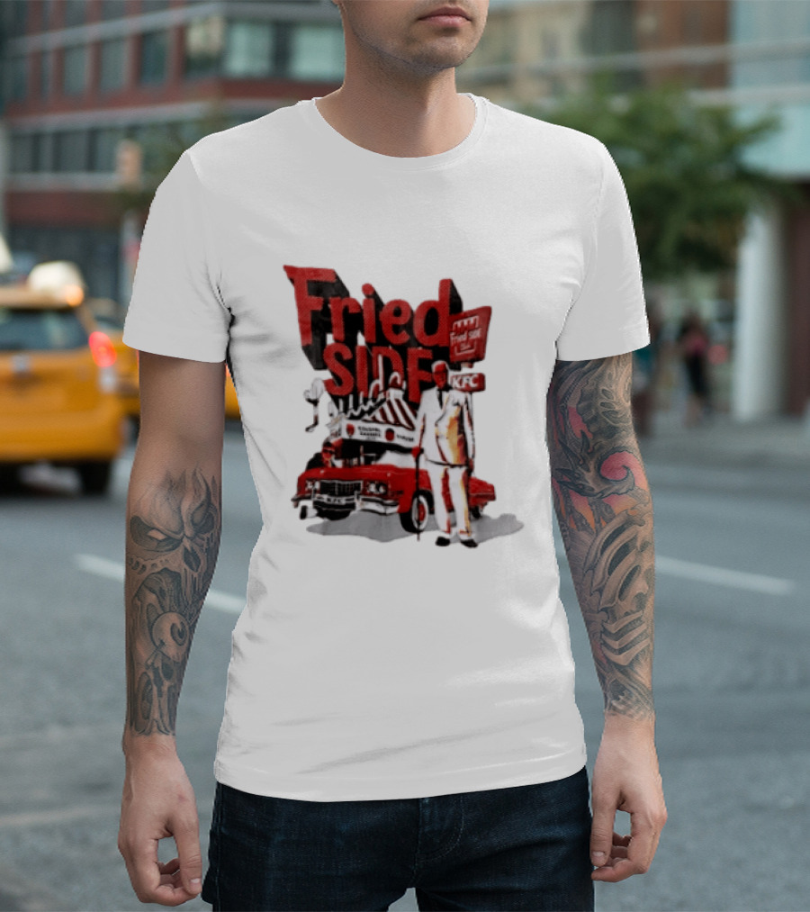 Fried Side Club KFC Colonel Sanders Kentucky Fried Luude Car T-Shirt