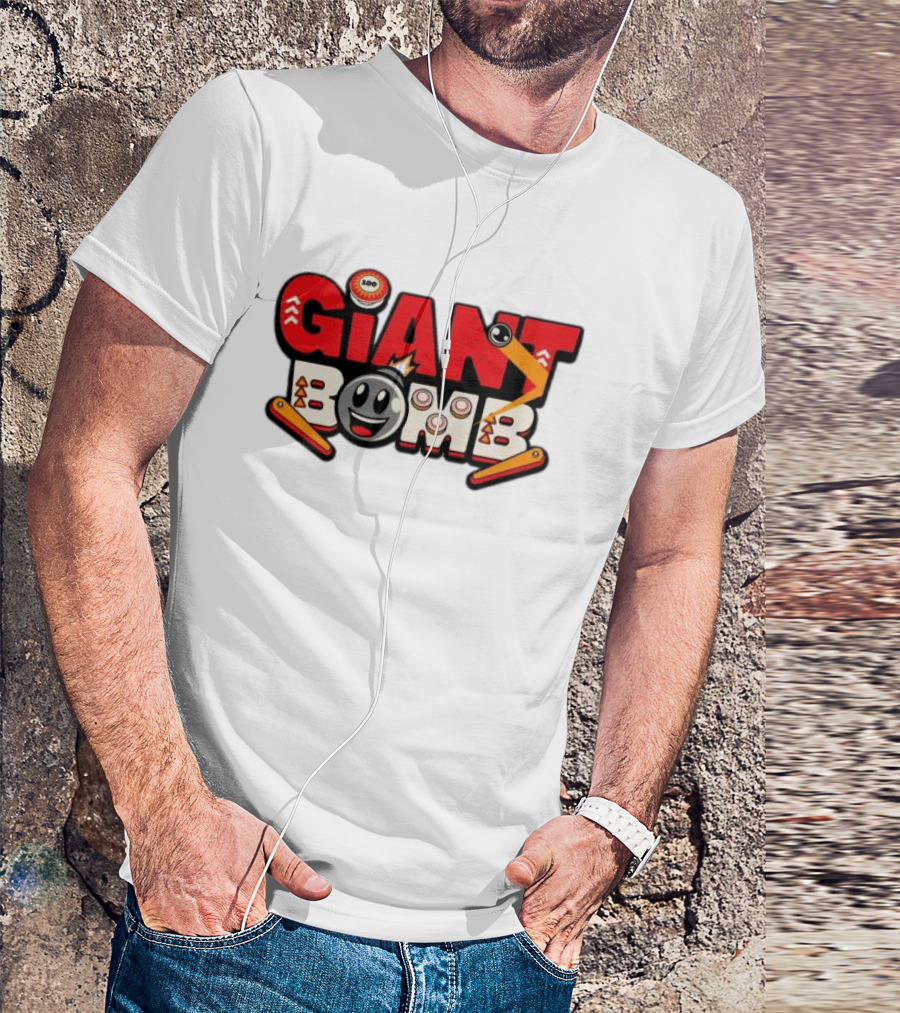 Giant Bomb Pinball Arcade Game Logo Retro Style Hat T-Shirt