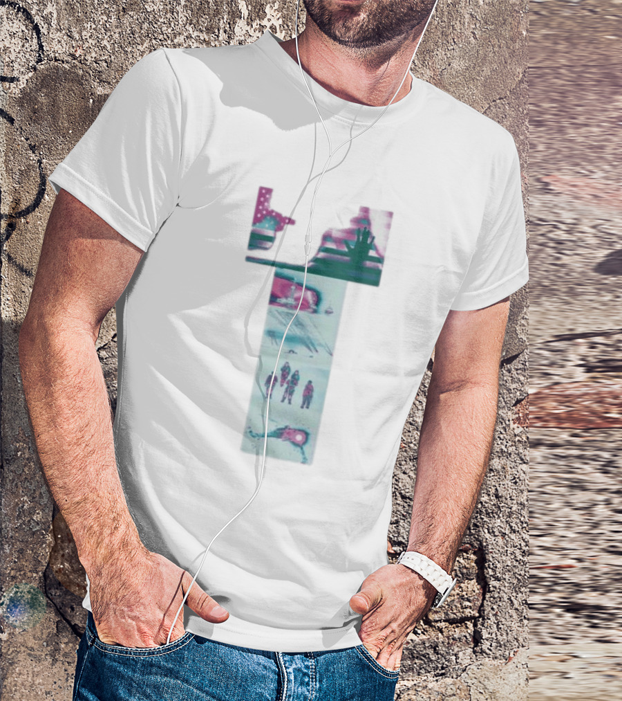 Hydeforce Taxpayer White Patriotic Exploration Flag And Arctic Adventure Scene T-Shirt