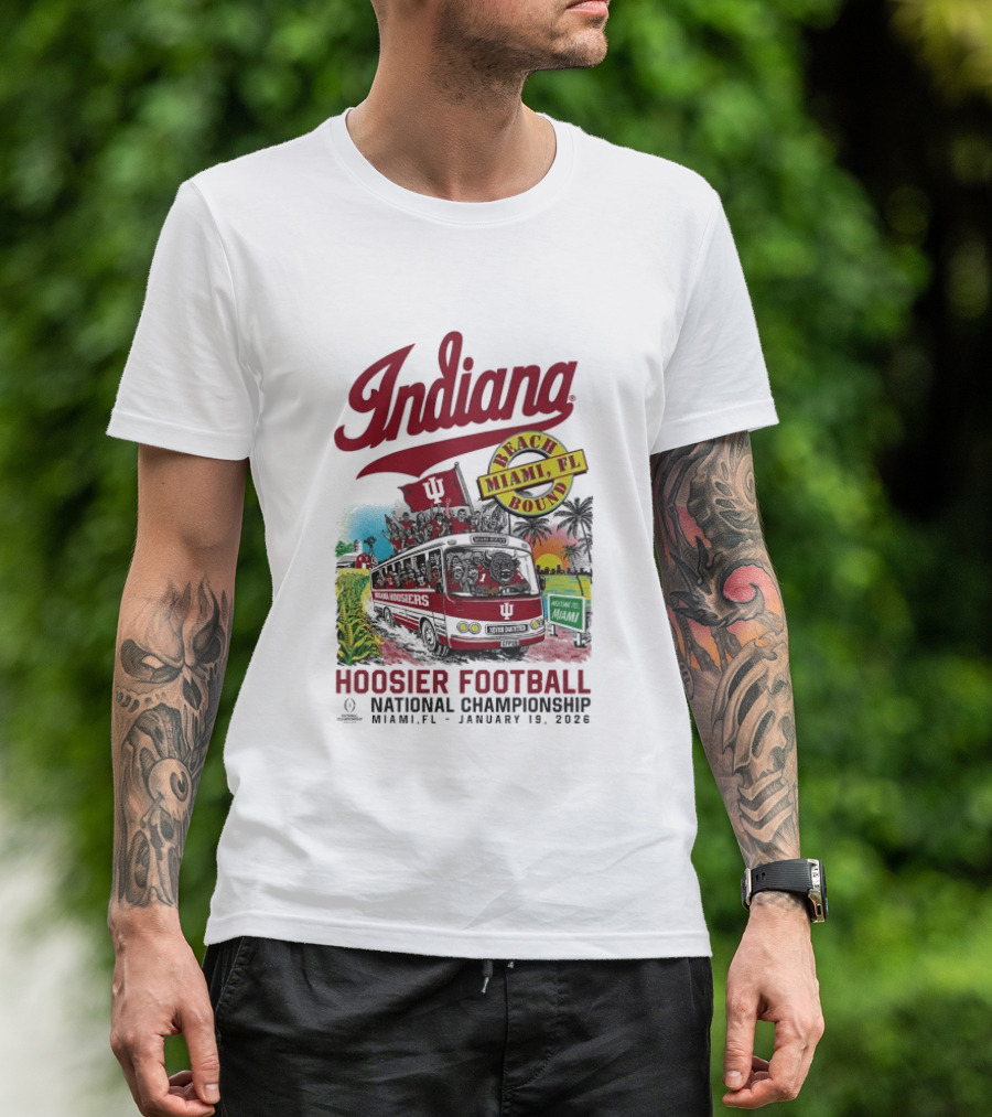 Indiana Hoosiers Football National Championship Beach Bound Miami FL January 2026 T-Shirt