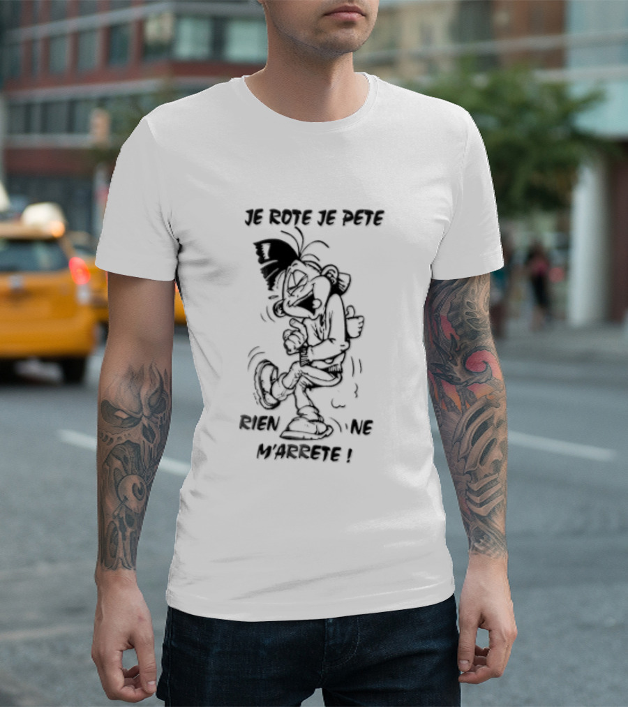 Je Rote Je Pete Rien Ne M'arrête Cartoon Caricature Dancing T-Shirt