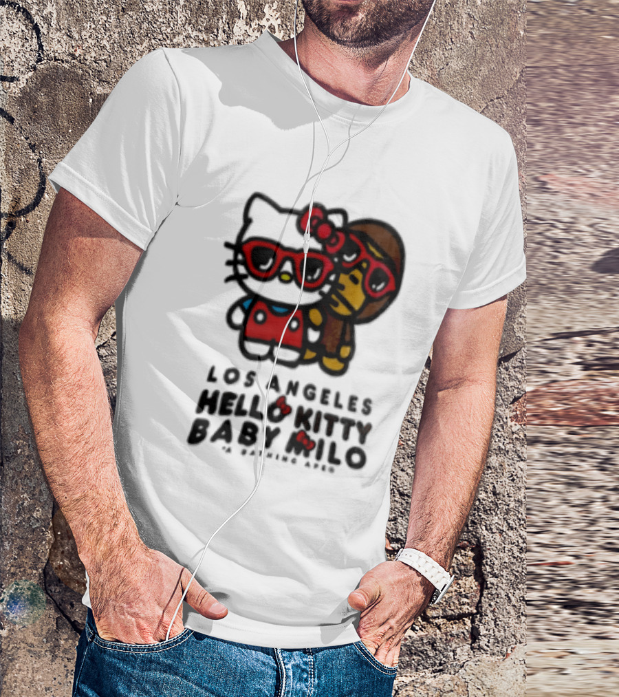 Los Angeles Hello Kitty Baby Milo A Bathing Ape Collaboration T-Shirt