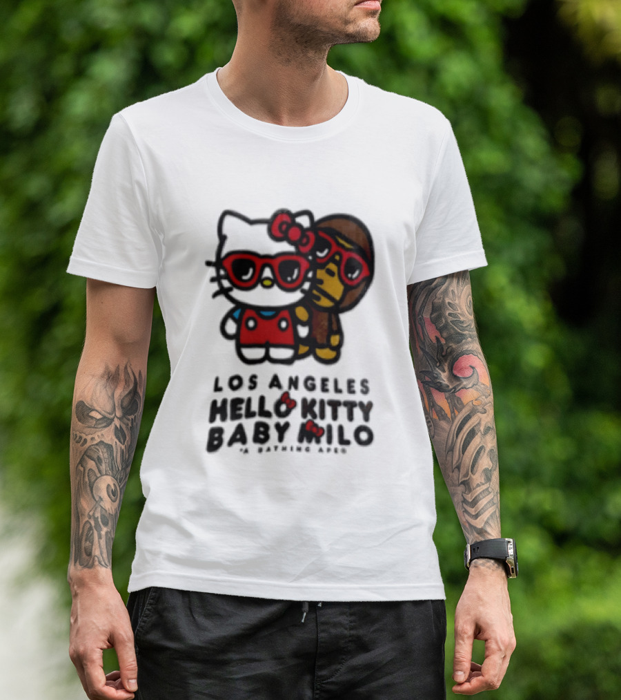 Los Angeles Hello Kitty Baby Milo A Bathing Ape Collaboration T-Shirt