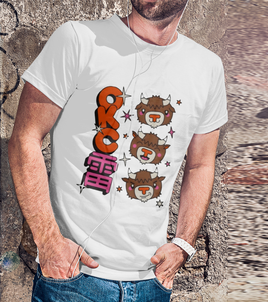 OKC Thunder Kawaii Bison Buffalo NBA Japan T-Shirt