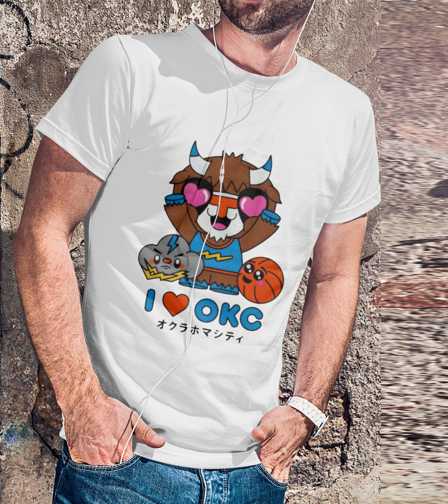 Oklahoma City Thunder Love OKC Basketball Thunderbolt T-Shirt