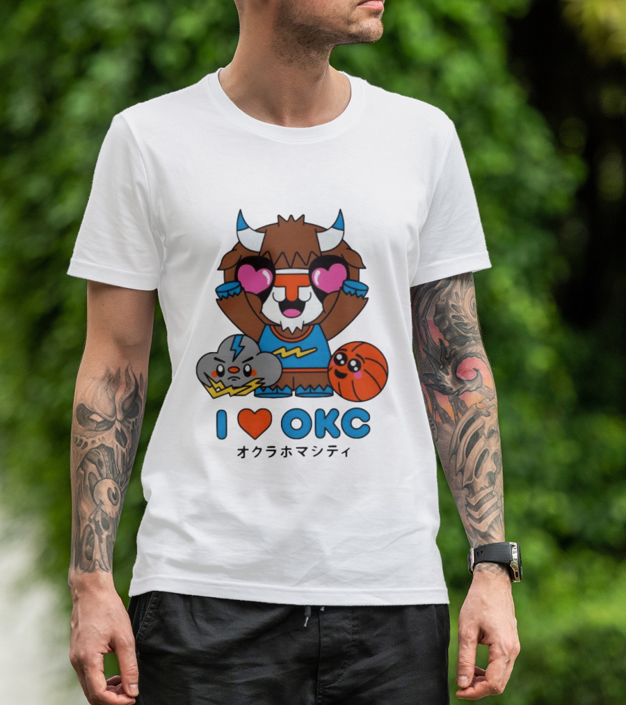 Oklahoma City Thunder Love OKC Basketball Thunderbolt T-Shirt
