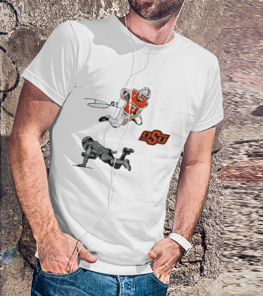 Oklahoma State Cowboys Football Drew Mestemaker Air Mesty OSU Quarterback 17 T-Shirt