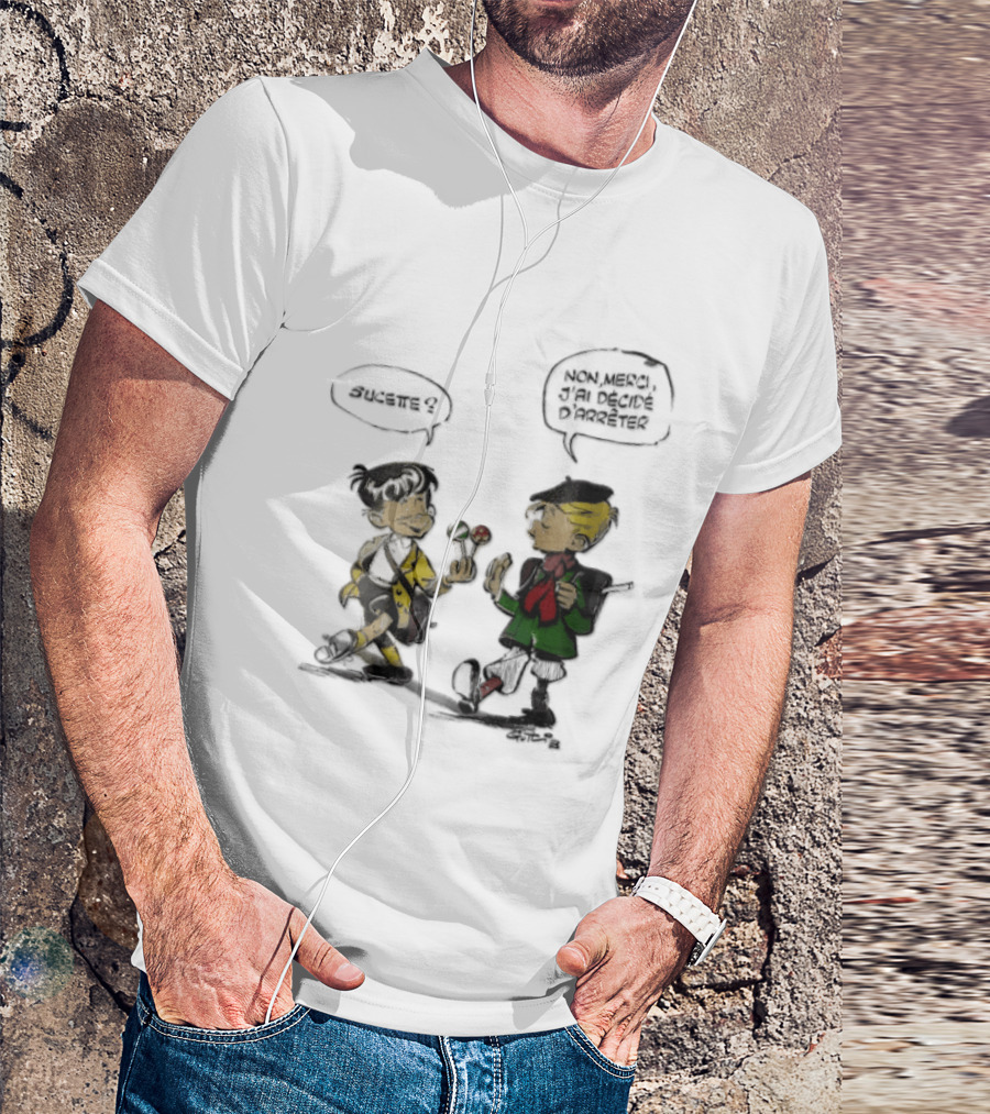 Sucette Non Merci Jai Decide Darreter Gotlib Cartoon French Schoolboys T-Shirt