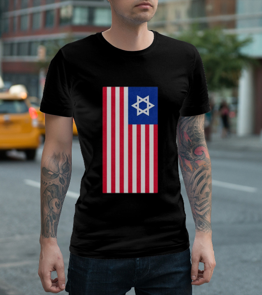 Hyde Force Store Very Serious Marine Casualty USA Israel Flag T-Shirt