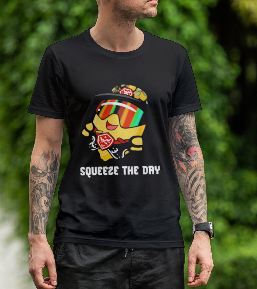 Lemon Guy Squeeze The Day Sunglasses Cool Vibe T-Shirt