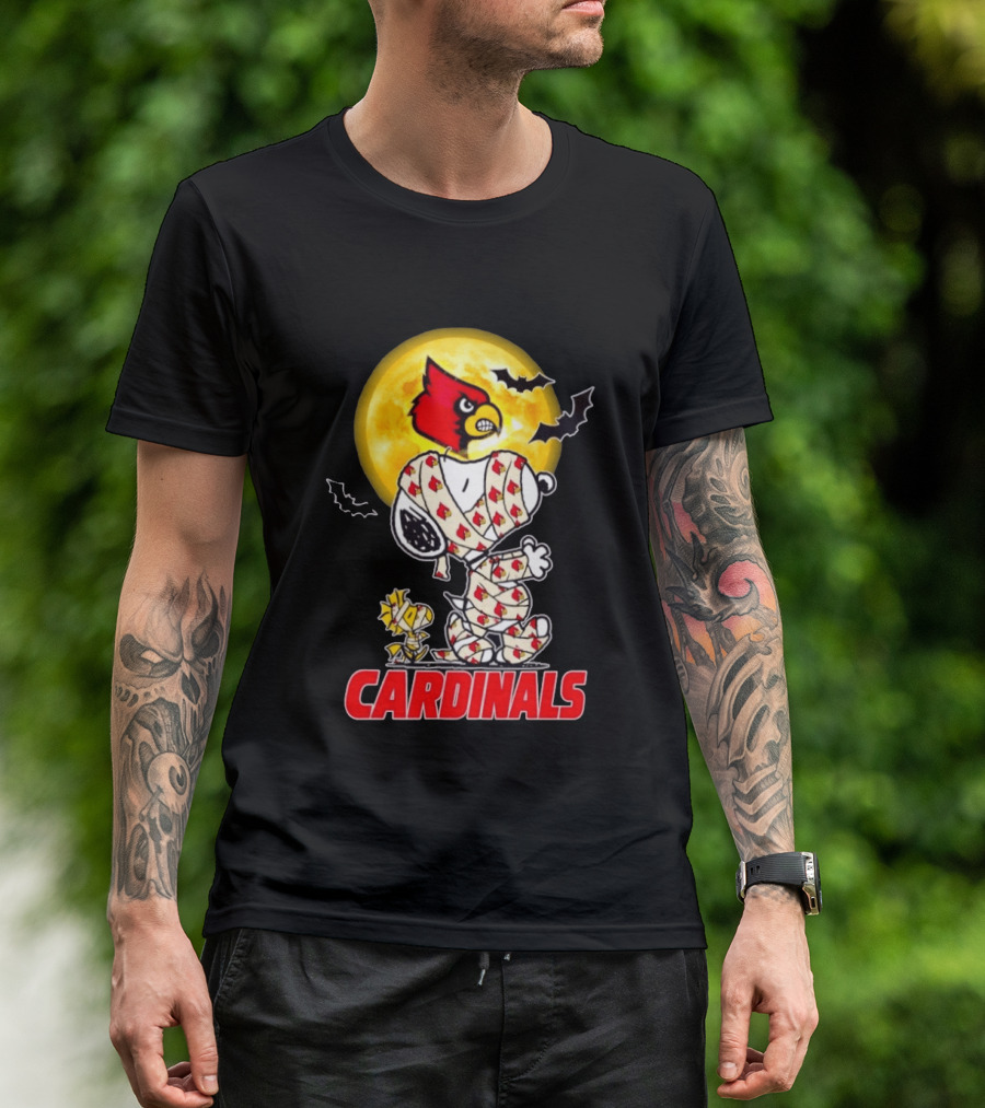 Louisville Cardinals Snoopy Woodstock Mummy Halloween T-Shirt