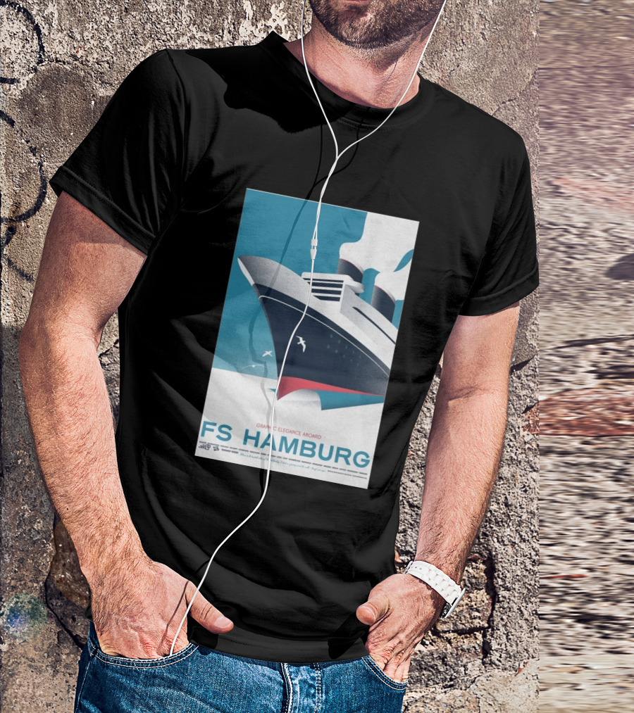 FS Hamburg Graphic Elegance Aboard Travel Maritime T-Shirt