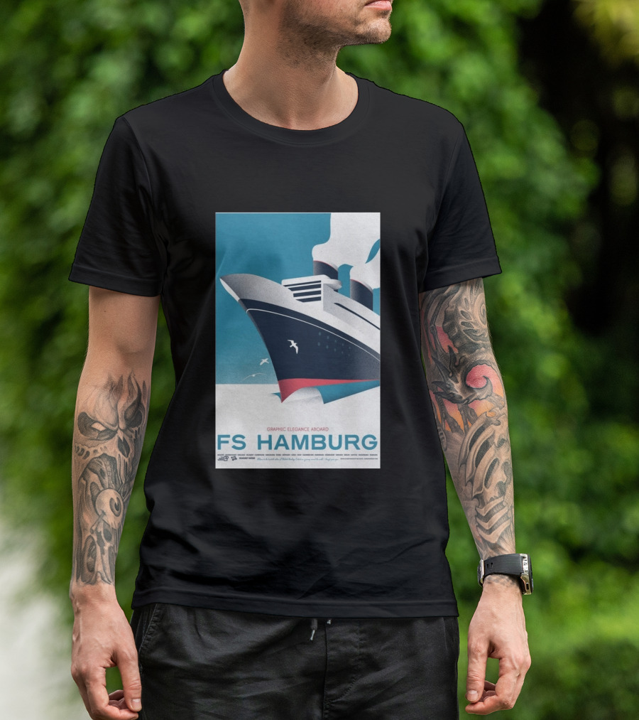 FS Hamburg Graphic Elegance Aboard Travel Maritime T-Shirt