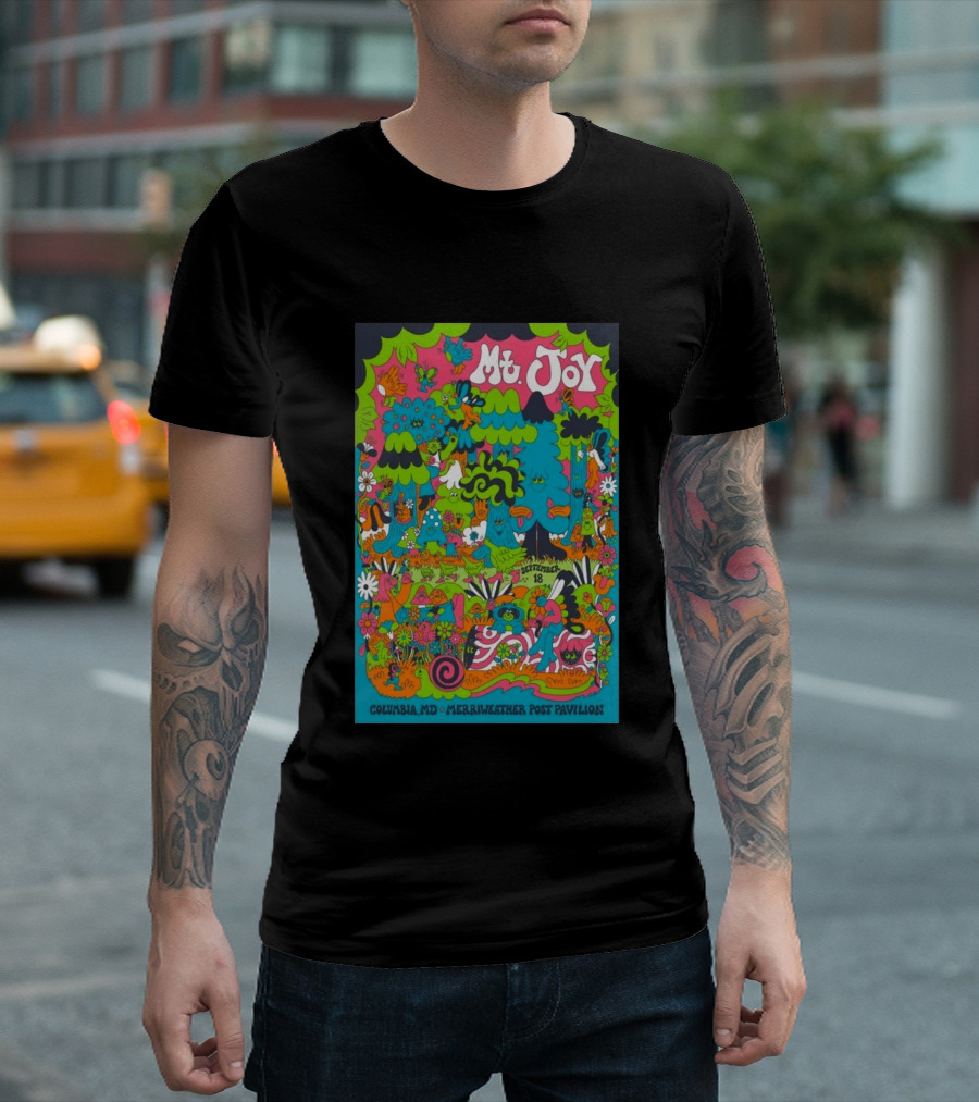 Mt. Joy September 18 Columbia MD Merriweather Post Pavilion Psychedelic Forest Concert T-Shirt