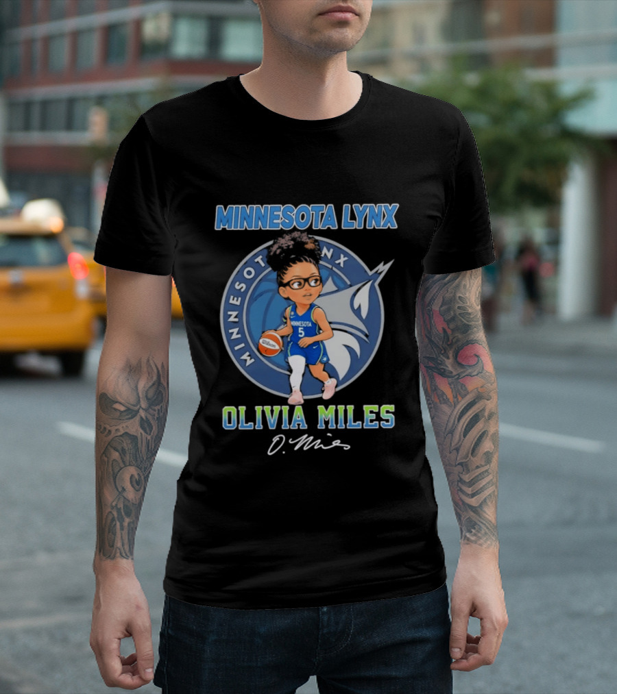 Minnesota Lynx Olivia Miles 5 Chibi Basketball T-Shirt