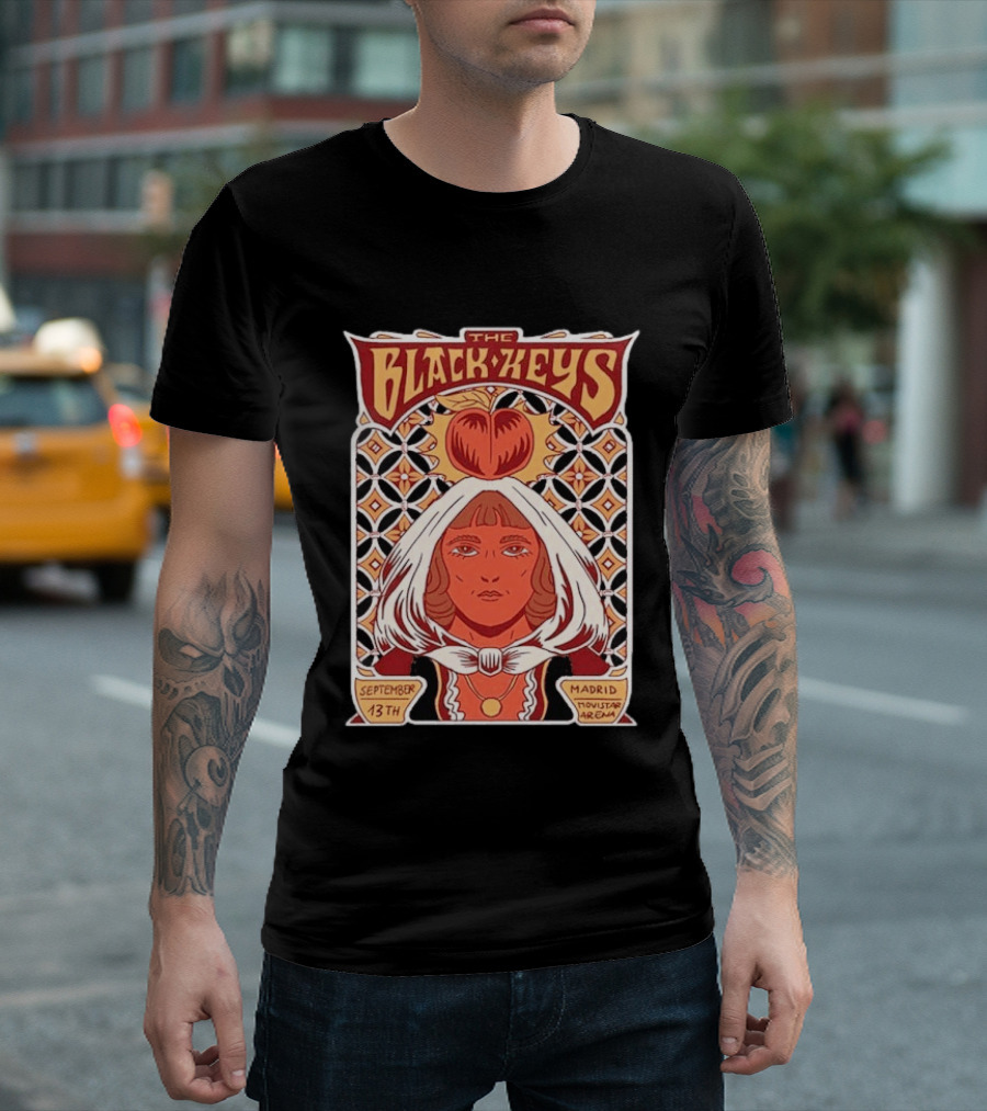 The Black Keys Peaches N Kream World Tour 2026 Madrid Movistar Arena September 13th T-Shirt