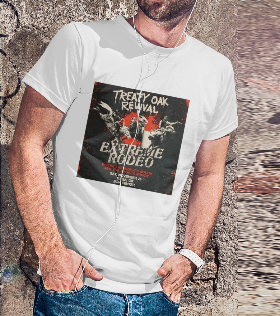 Treaty Oak Revival Extreme Rodeo Tulsa OK November 21 Bok Center Event T-Shirt