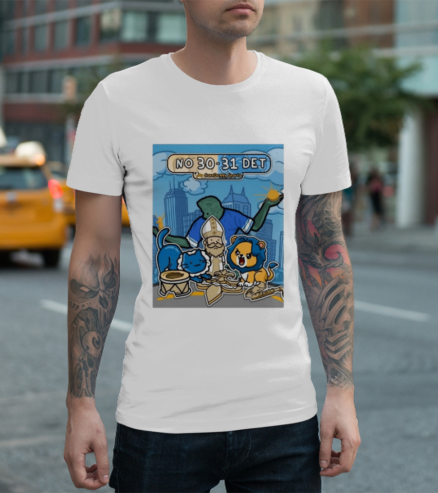 CornDoggy Sports NO 30 31 DET New Orleans Saints Vs Detroit Lions T-Shirt
