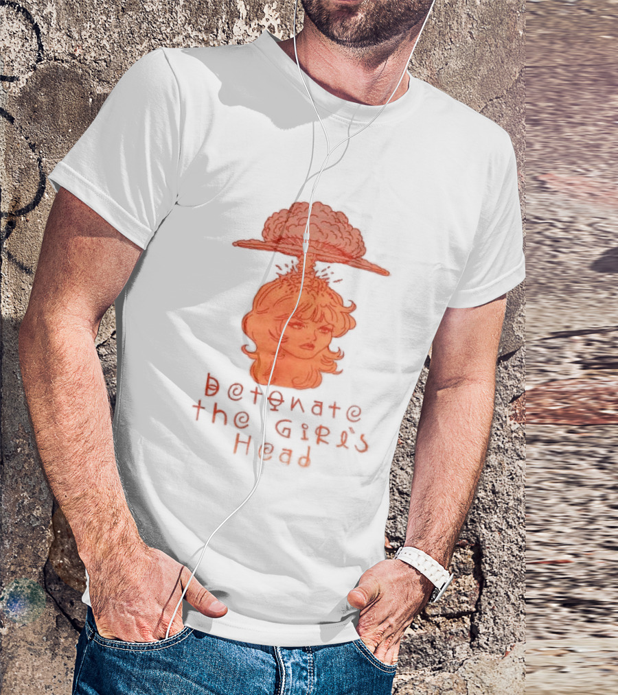 Hydeforce Store Detonate The Girl's Head Oat Dye T-Shirt