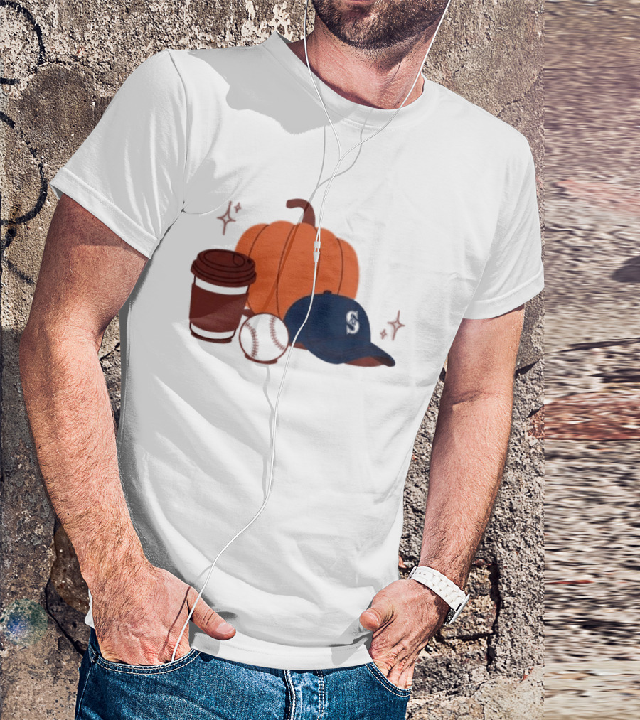 Mariners Pumpkinpalooza Coffee Baseball Cap Pumpkin T-Shirt