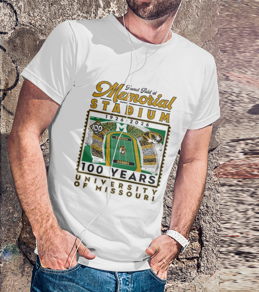 Faurot Field Memorial Stadium 1926 2026 Centennial University Of Missouri 100 Years T-Shirt