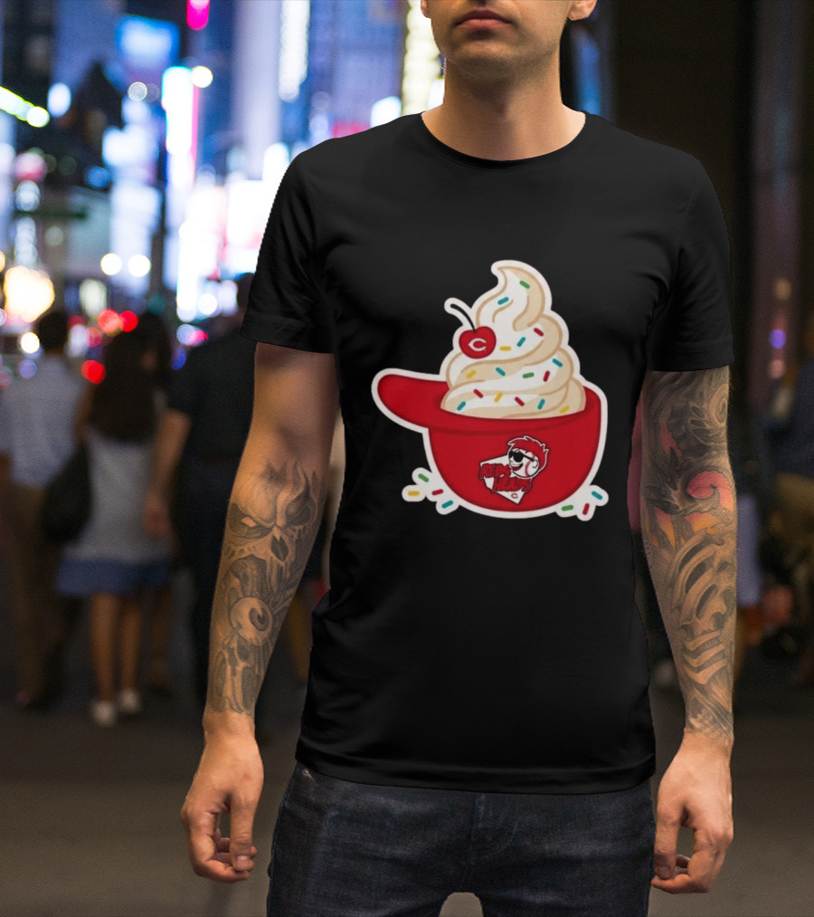 2026 Reds Heads Extra Innings Ice Cream Baseball Cap T-Shirt