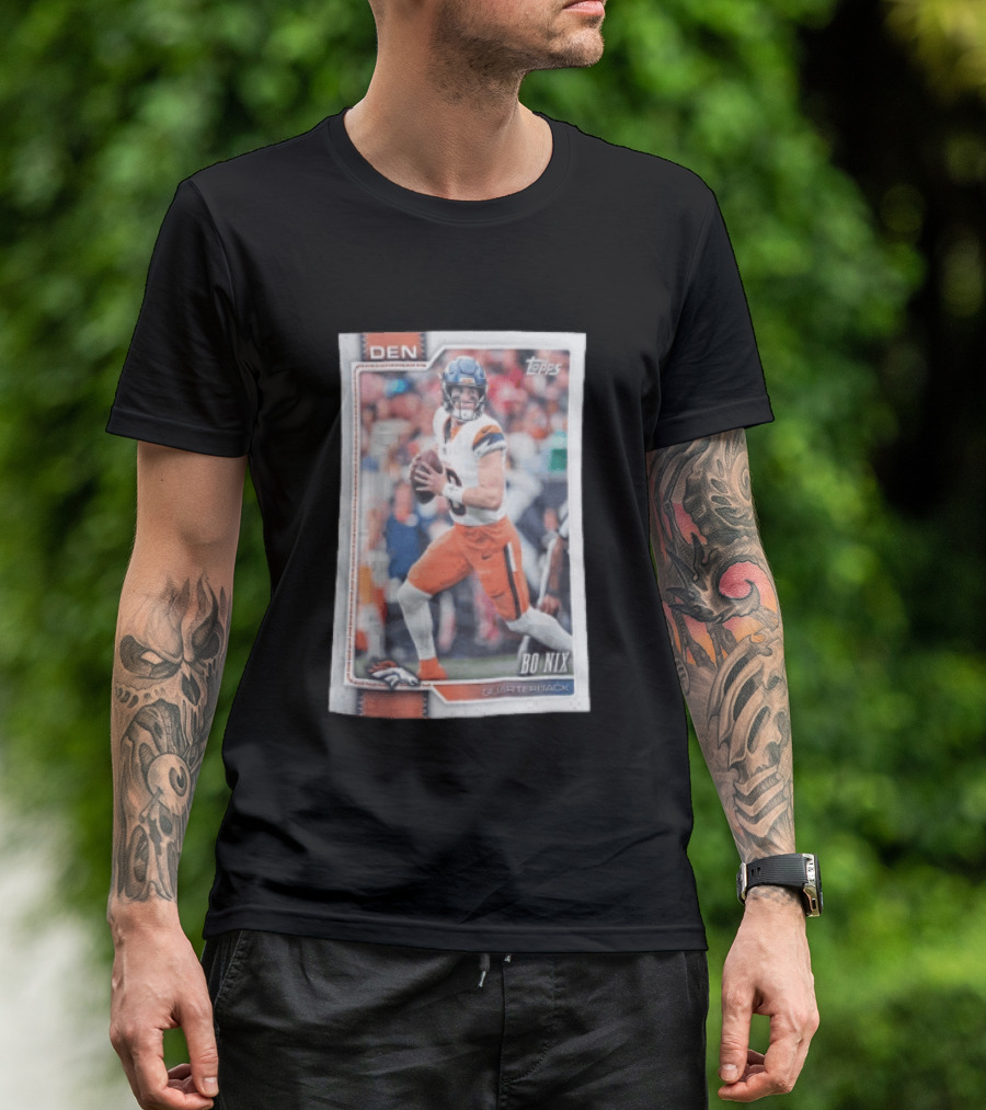 2026 Topps Football Bo Nix Denver Broncos Quarterback T-Shirt