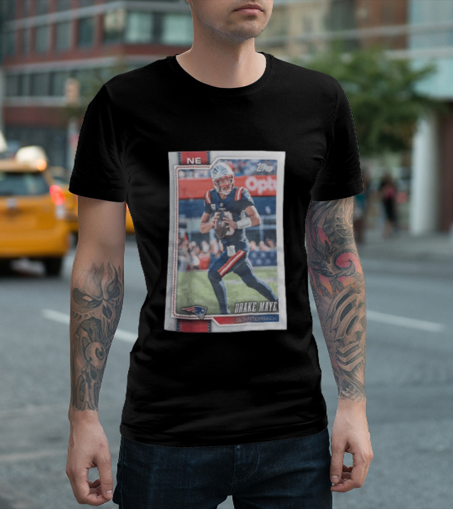 2026 Topps Football NE Drake Maye Quarterback Patriots T-Shirt