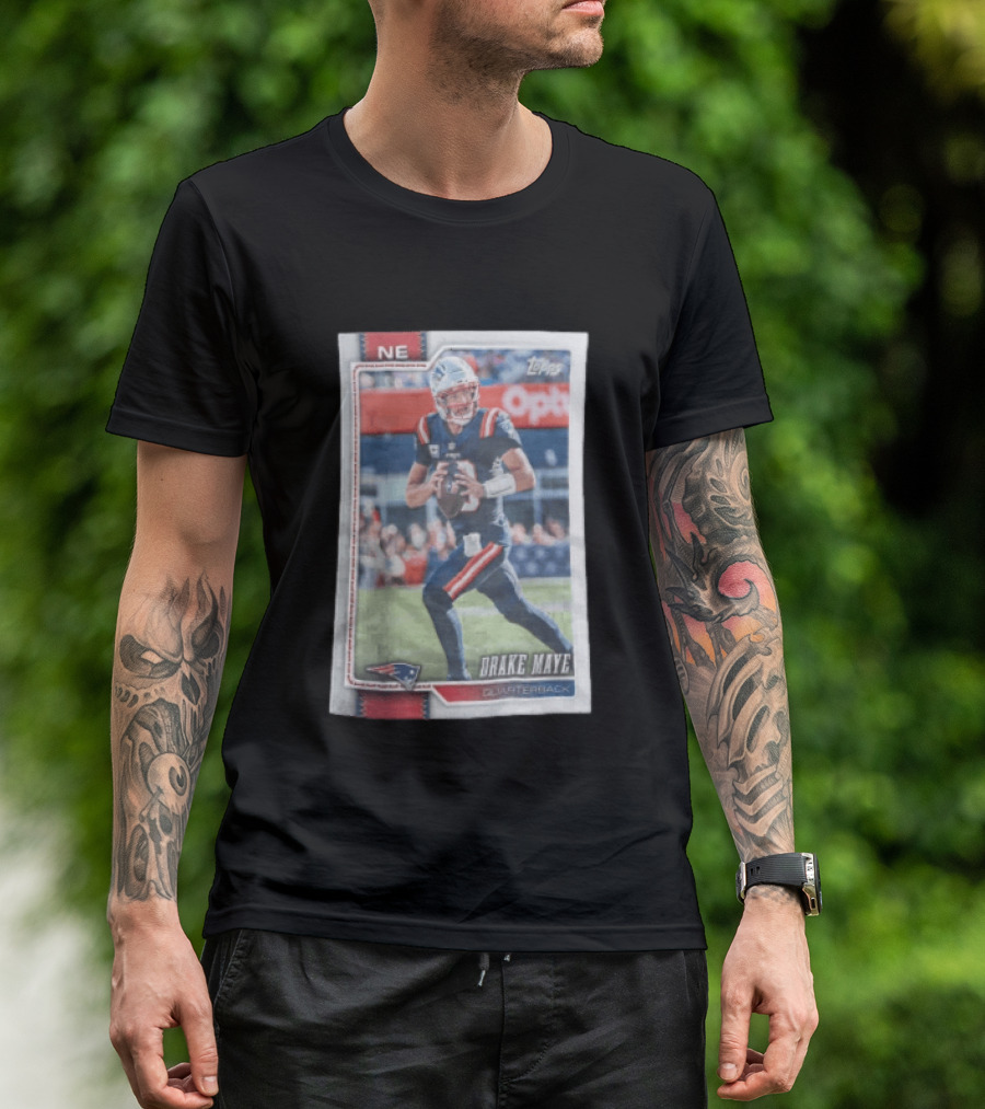 2026 Topps Football NE Drake Maye Quarterback Patriots T-Shirt