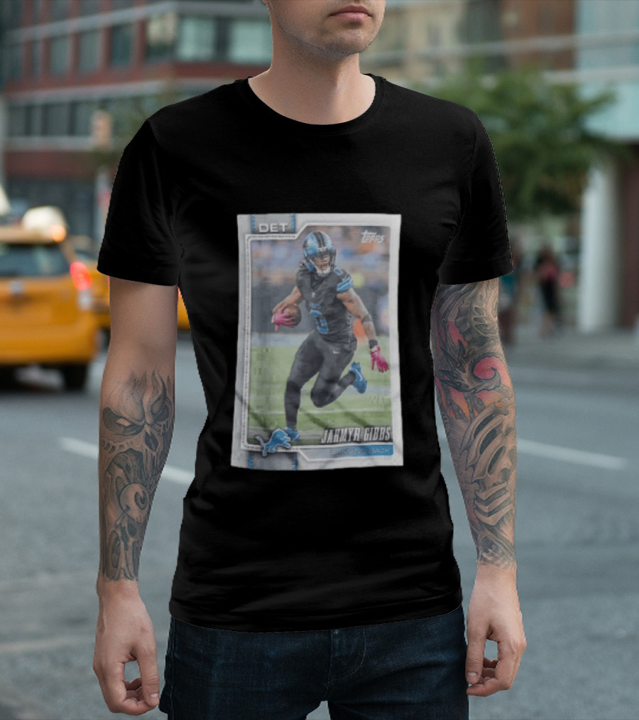 DET 2026 Topps Jahmyr Gibbs Detroit Lions Running Back T-Shirt