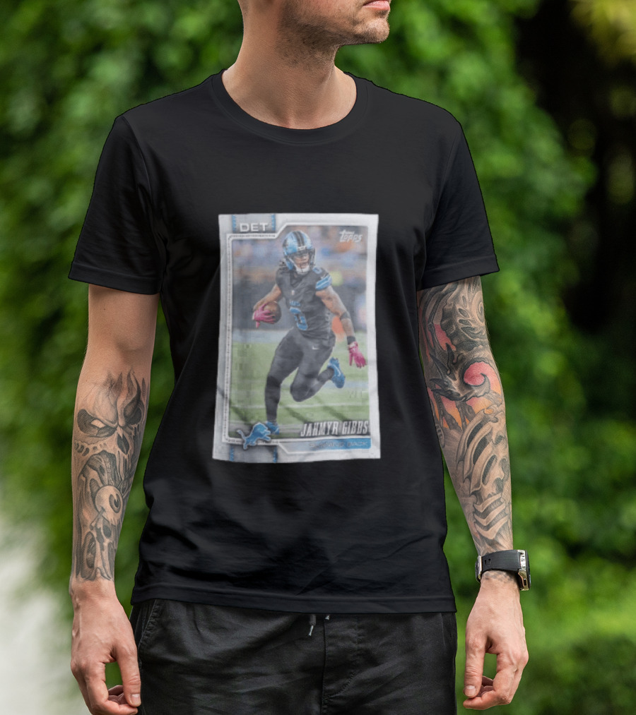 DET 2026 Topps Jahmyr Gibbs Detroit Lions Running Back T-Shirt