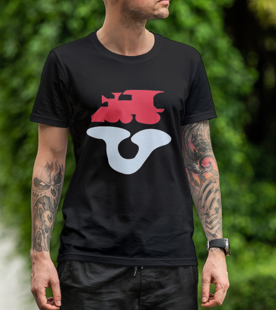 Dover Street Market Store Shop Cdg Red Train Blue Shape T-Shirt