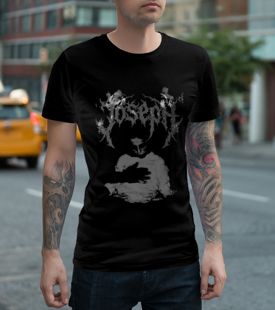 Falling In Reverse Joseph Gothic Script White T-Shirt