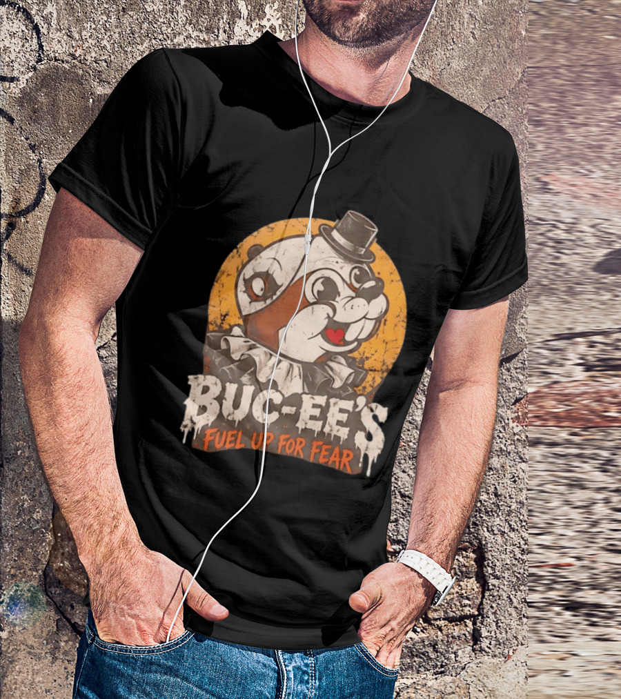 Buc Ee's Fuel Up For Fear Halloween Creepy Clown T-Shirt