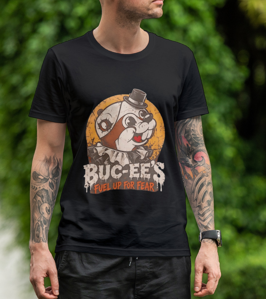 Buc Ee's Fuel Up For Fear Halloween Creepy Clown T-Shirt