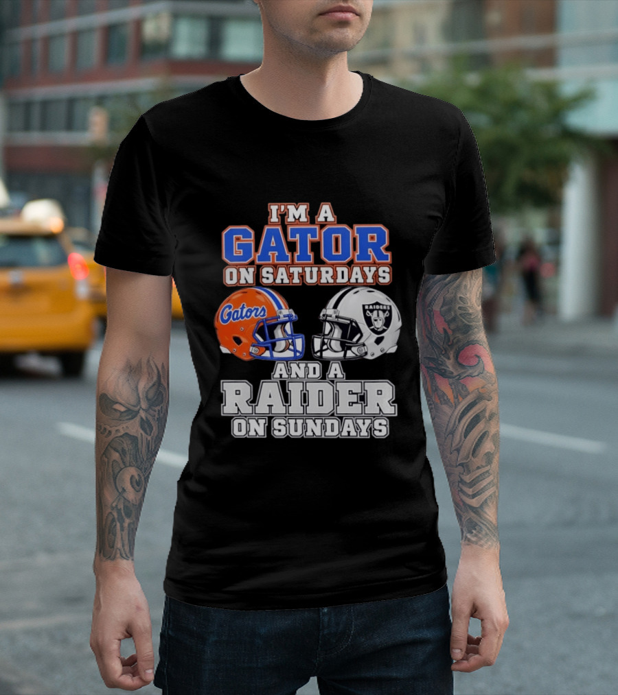 Gator Football Saturdays Raider Football Sundays T-Shirt