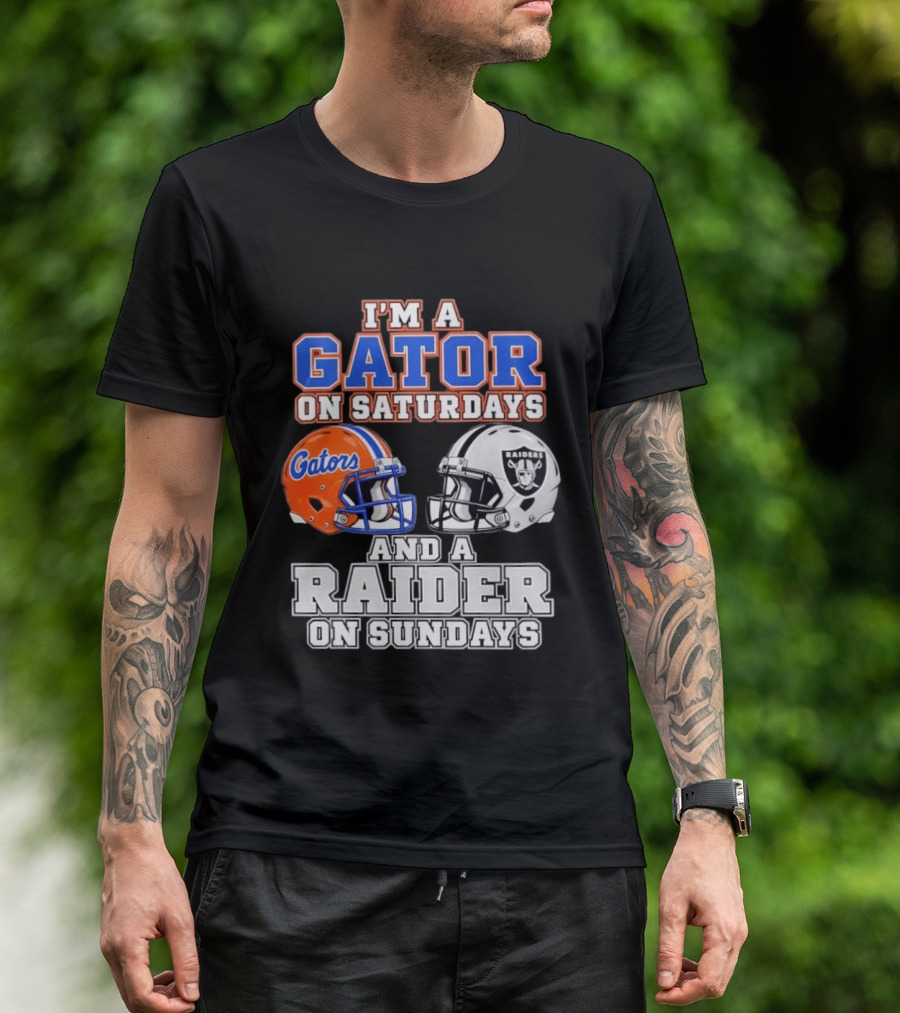 Gator Football Saturdays Raider Football Sundays T-Shirt
