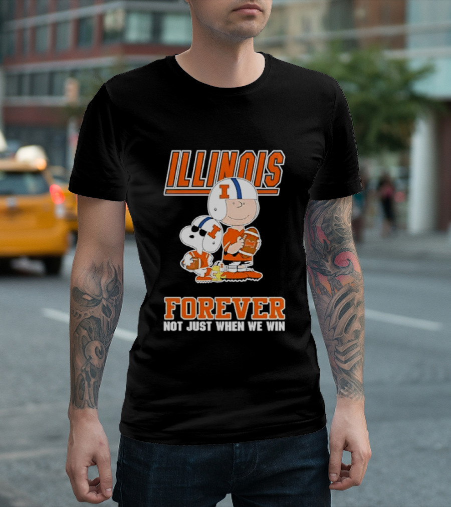 Illinois Fighting Illini Charlie Brown Forever Not Just When We Win T-Shirt