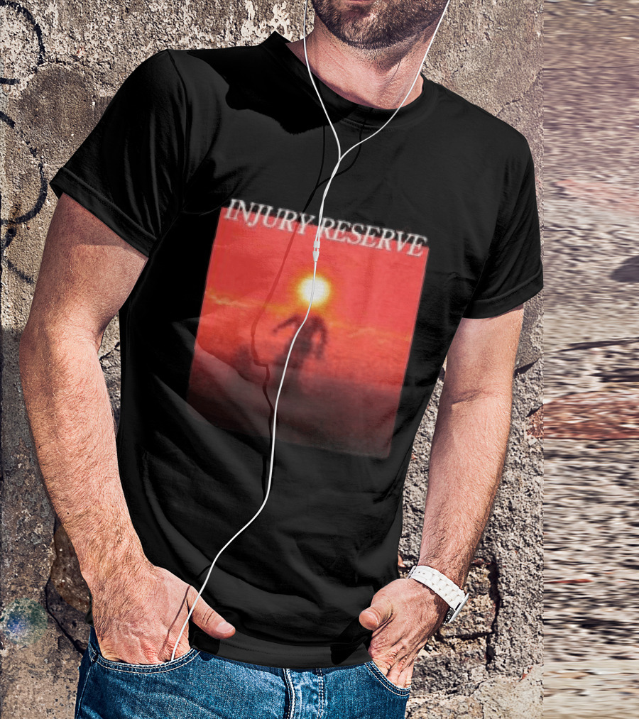 INJURY RESERVE Album Cover Red Sun Scene T-Shirt